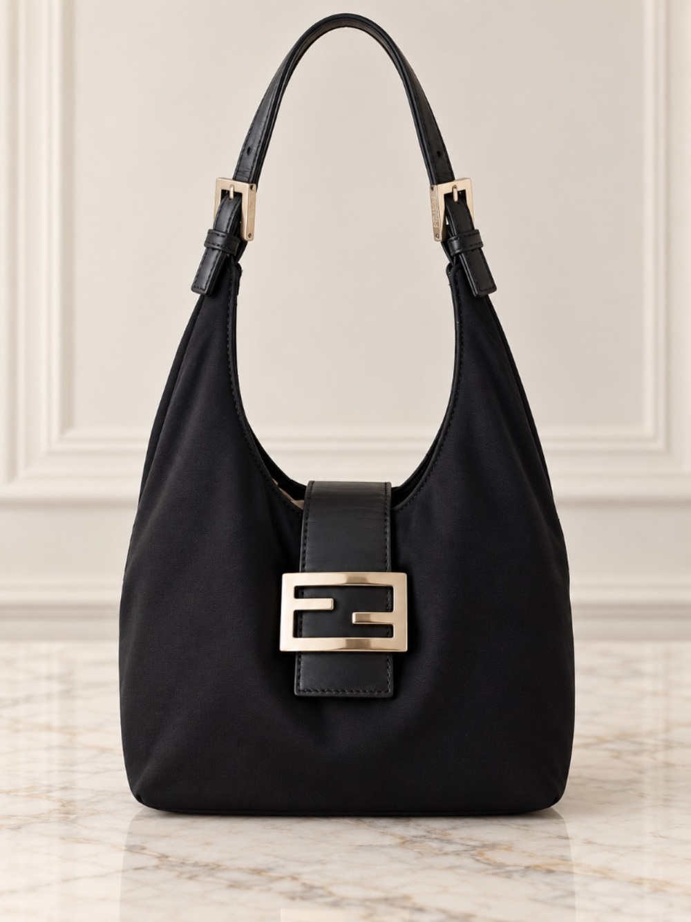 EUC Fendi Satin Evening Baguette